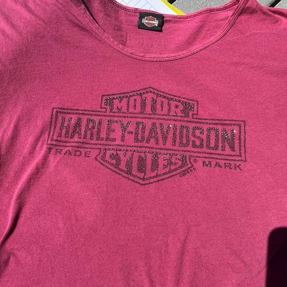 Harley Davidson Rose Color T-shirt Women's size M (arm pit to arm pit 20”)